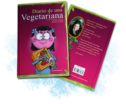 Ilustración de las tapas del libro Diario de una vegetariana